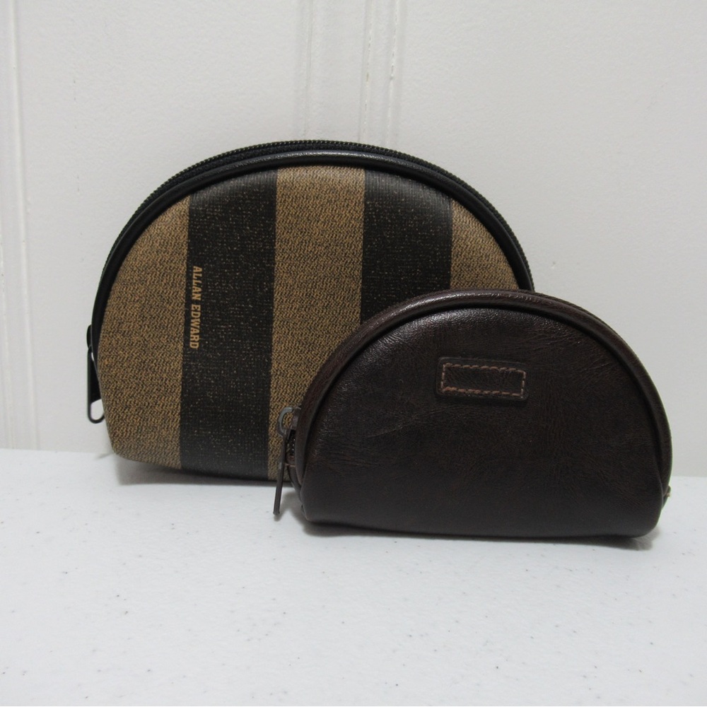 Vintage Allan Edward Brown Small Coin Purse Set